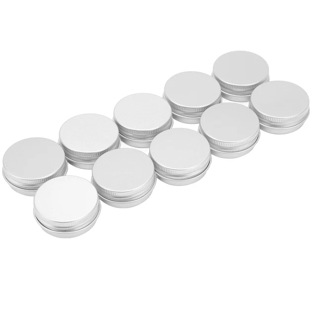 (15ml)Aluminum Tins Cans Sturdy Round Aluminum Tin Cans Dust Proof Screw Thread
