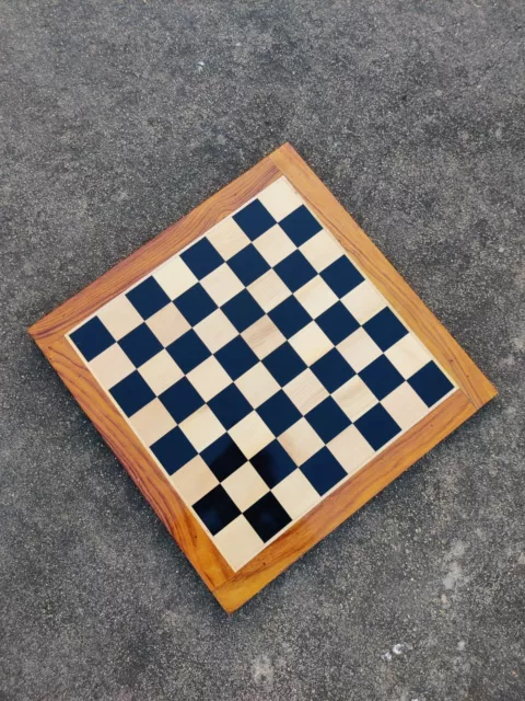 21" x 21" Inch Black Ebony Wooden Big Size Tournament Flat Chess Game Board Only