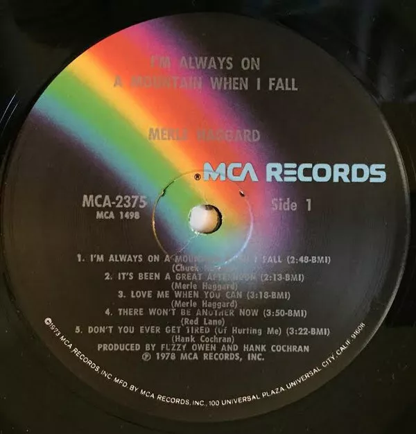 MERLE HAGGARD - I'm Always On A Mountain When I Fall (LP, Album) $32.55 ...