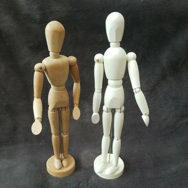 Künstler Schaufensterpuppe Gelenkdummy Modellfiguren beweglich verbunden 12/13" hoch