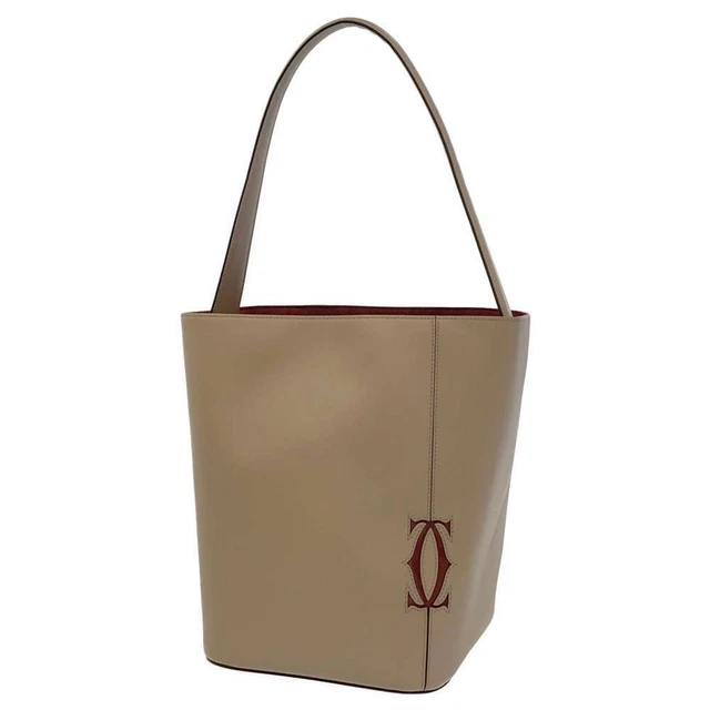 CARTIER Must C bucket bag Leather Jasmin Flower L1001954