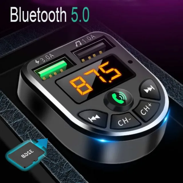 Wireless Bluetooth Car Kit FM Transmitter Radio Adapter MP3 Player USB Charger