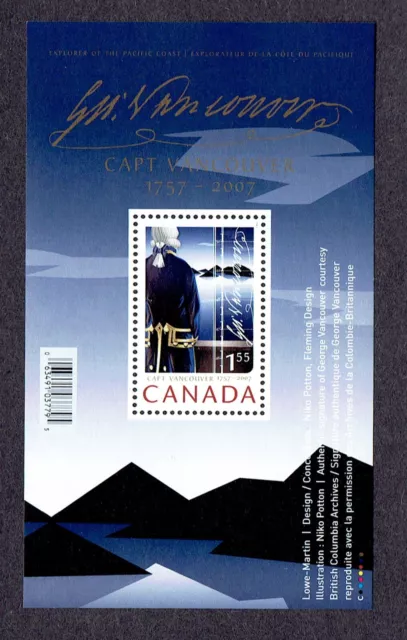 Canada - ML#684 - Capt. George Vancouver , Scott # 2219a, S/S MNH