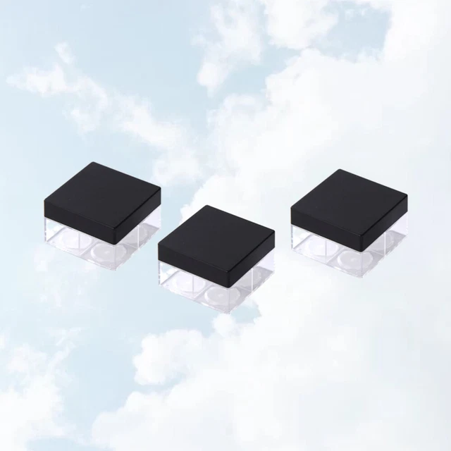 3 piezas recipiente en polvo de maquillaje caja de polvo para cara cartucho de tóner vacío