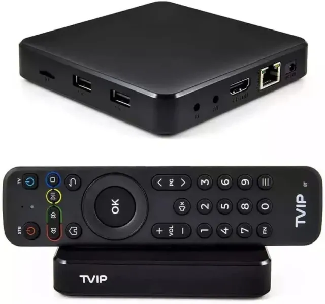 TVIP 605 se Android Linux Dual OS Set Top Box Smart TV Usb BT Fernbedienung