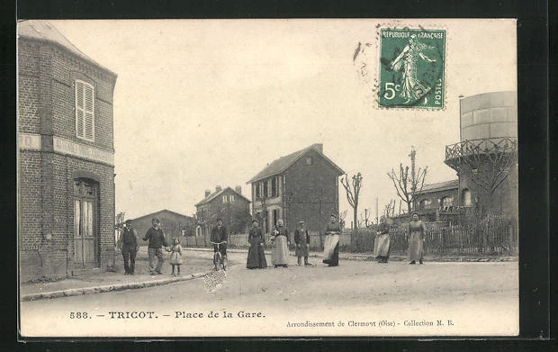 CPA Tricot, Place de la Gare