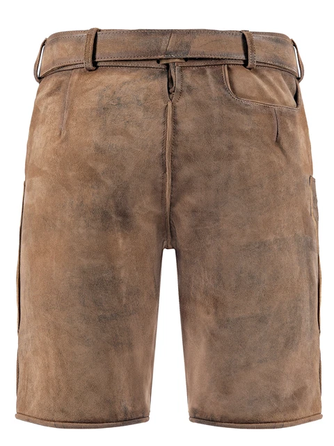 Pantaloni folcloristici in pelle corti Vincent antilope-sand 2