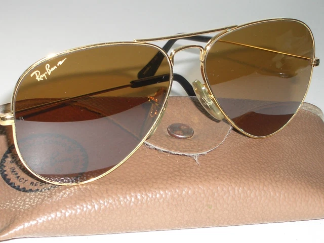 58Mm Vintage B&L Ray Ban W1661 Xsas Arista Gep Chromax Lens Aviator Sunglasses