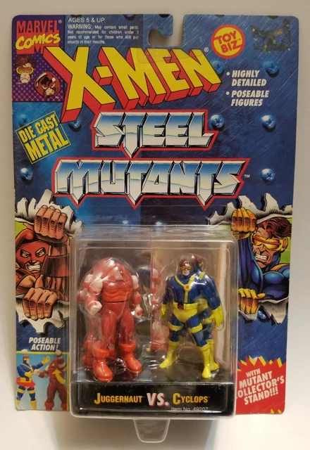 Toy-Biz X-Men Steel Mutants Juggernaut & Cyclops Die Cast Metal Figures 1994