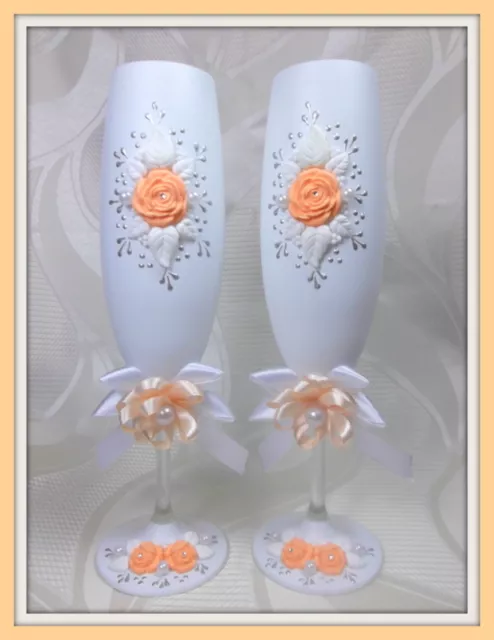 Hochzeitsgläser Verres à Champagne Mariage Cadeau de Marriage Argent