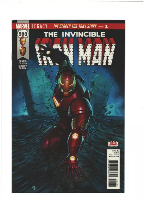 Invincible Iron Man #593 VF/NM 9.0 Marvel Comics 2017 Iron Heart app.