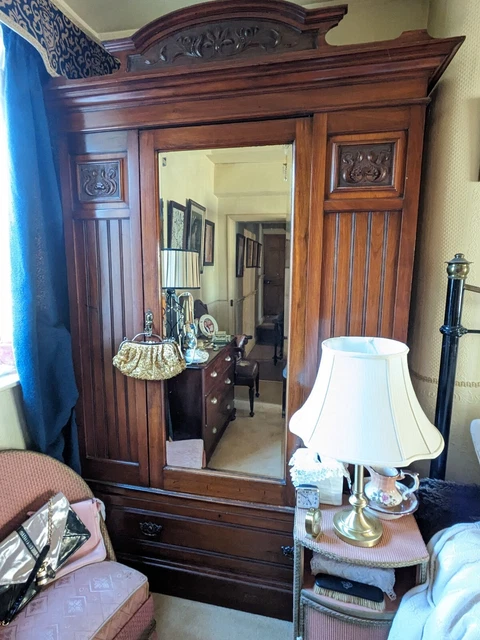 Antique Wardrobe Mahogany Victorian