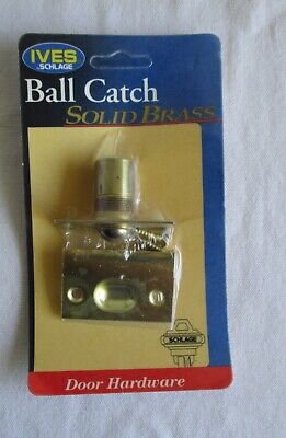 Ives Schlage Ball Catch Solid Brass C347B3 2 1/8" H x 1 3/8" W Door Hardware
