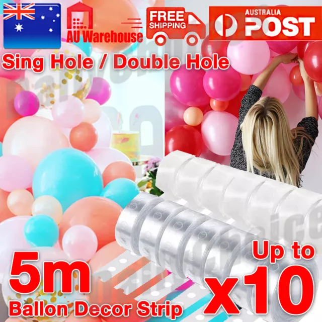 5M Balloon Decorate Strip Arch Garland Connect Chain DIY Tape Party Bar Decor AU