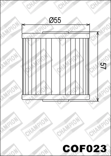 COF023 Oil Filter CHAMPION Kawasaki Z250 C1, C2, G1, G2, Ltd 250 1981 1982 1983