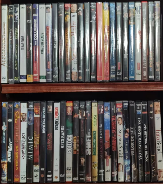 Lote 50 Películas en DVD nuevas y usadas + un Reproductor de DVD nuevo de regalo