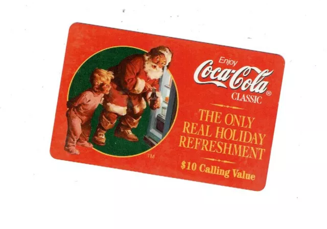 Coca-Cola Telefonkarte PHONECARD 1995 WEIHNACHTSMANN SANTA CLAUS X-MAS HOLIDAY