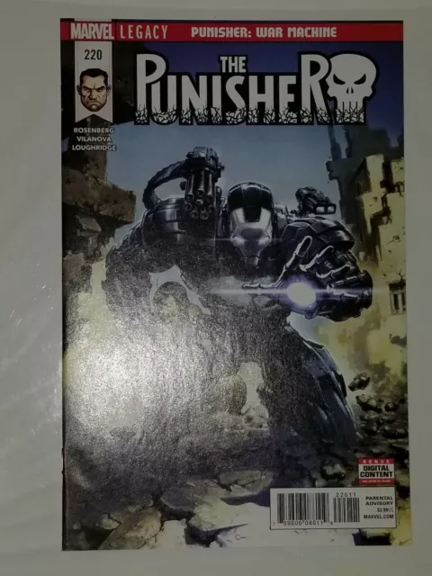Punisher #220 | NM- | 1ST Tomik | War Machine Armor | Clayton Crain Cover Marvel