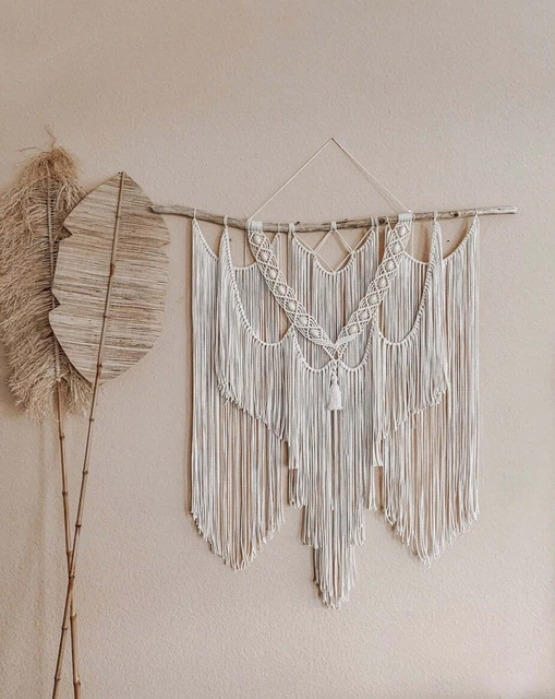 Colgante de pared de macramé hecho a mano "Pāhoa"
