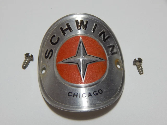 Vintage Schwinn Super Sport Head Tube Badge Front Emblem Vintage Schwinn Super Sport Head Tube Badge Front Emblem