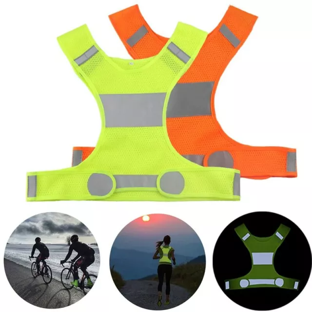 Caliente Checo de seguridad reflectante de alta visibilidad Unisex Ciclismo Correr 3