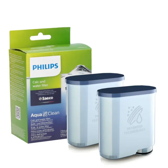 2x filtre à eau Philips Saeco CA6903/10 AquaClean pour machines à café