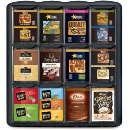 Mars Drinks 4-column Beverage Packs Merchandiser - Black - Metal - 1each