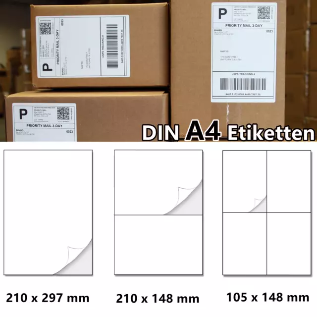 Etiketten Klebeetiketten Bögen DIN A4 selbstklebend Versandetiketten💰inkl. MwSt