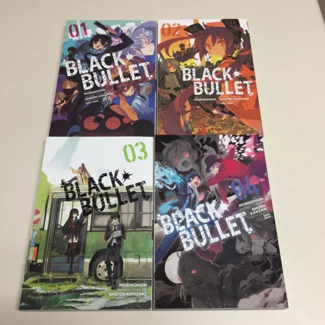 Black Bullet Shiden Kanzaki Manga Volume 1-4 (End) English Version Comic New