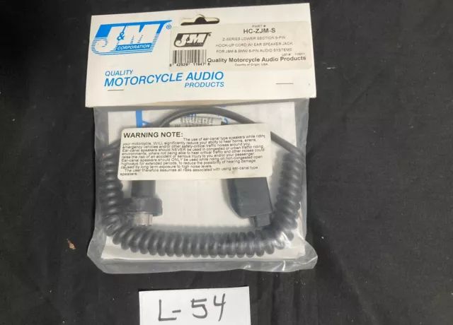 J&M 8 pin hookup cord ear speaker jack lower section z-series HC-ZJM-S BMW 5 pin