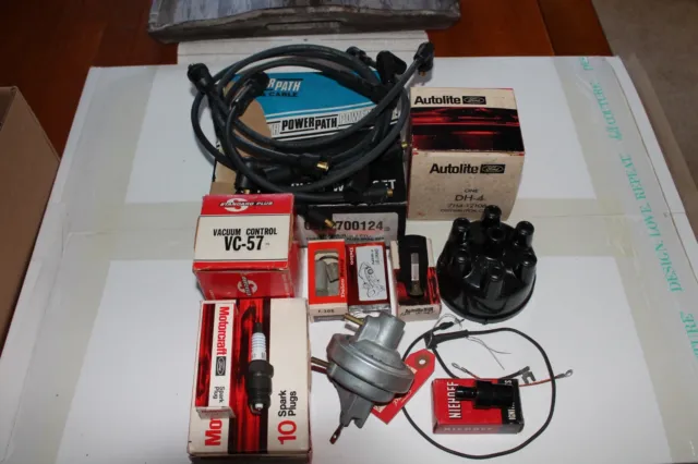 1969-1970-1971 Ford Mustang,Comet,Torino, Tune Up Kit,Plugs,Wires,Pcv,Vacuum Adv