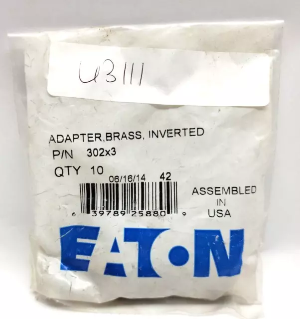 Eaton 302X2 Adapter Brass Inverted Flare Tube Union 10 Pcs