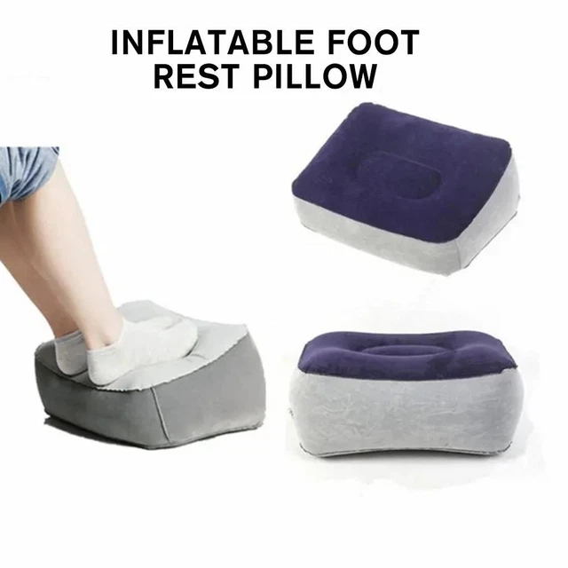 Portable Soft Footrest Pillow PVC Inflatable Foot Rest Cushion`~ Folding H1W0