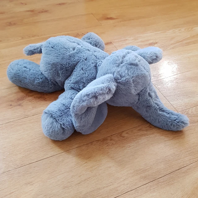 JELLYCAT HUGGADY ELEPHANT Soft Toy Plush Comforter Blue Lying Down £19.