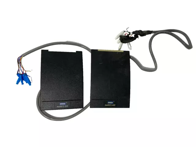 Lote de 2 lectores de tarjetas inteligentes HID iCLASS RP40 6125CK serie mixto P/N