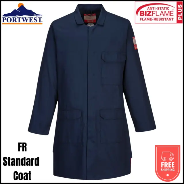 Portwest Abbigliamento da lavoro bisaldato resistente alla fiamma cappotto giacca di saldatura protezione dai pericoli