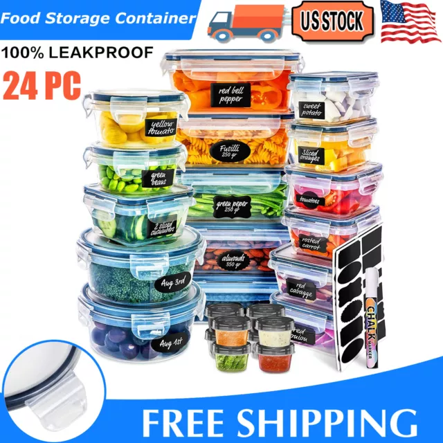 Shazo LARGE SET 28 pc Airtight Food Storage Containers with Lids