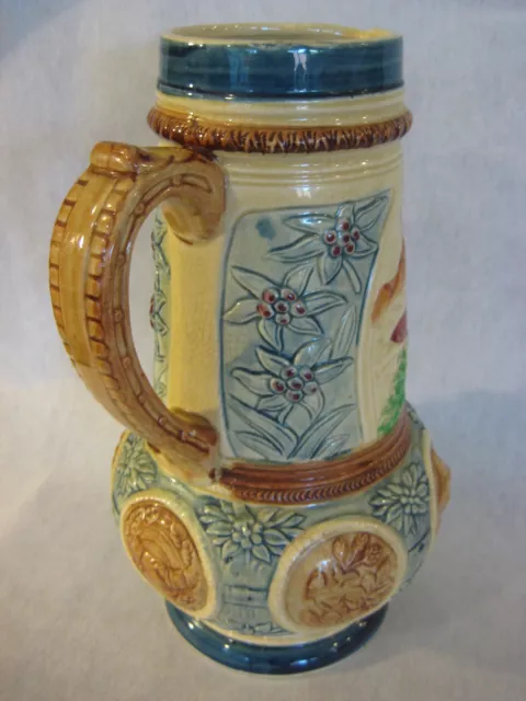 Vintage Japanese Hand Painted Porcelain/Pottery "K" Kyoto Pitcher, 10 1/4" Tall 3