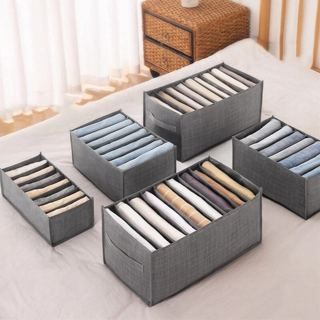 Scatole per Cassetti da 6 Pezzi per Jeans, Pantaloni, T-Shirt, Organizer pe X2N8