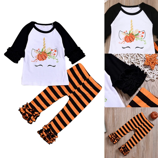 1° abito Halloween a maniche lunghe vestiti zucca neonate bambine