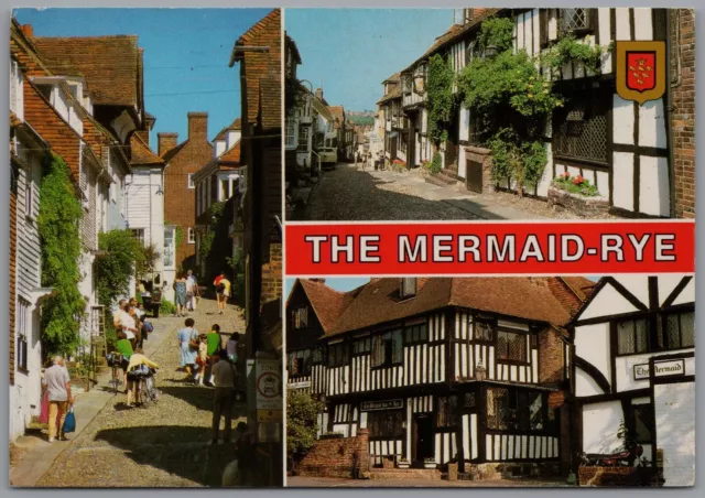 The Mermaid Rye East Sussex England Postcard Postmark 1997