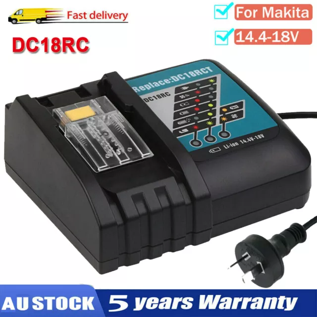 New DC18RC Fast Rapid Charger For Makita 14.4V-18V Li-ion Battery BL1830 BL1860