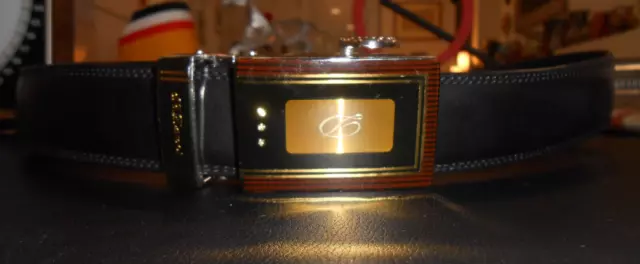 Rare S.T. Dupont Heritage Line D Chinese Lacquer and Yellow Gold Belt