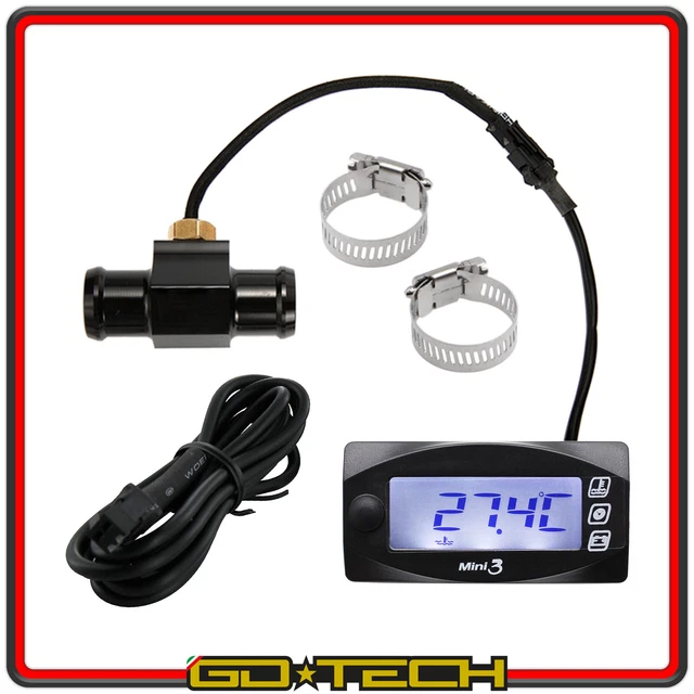 TERMOMETRO DIGITALE MOTO GdTech SENSORE TEMPERATURA ACQUA PT 1/8''  UNIVERSALE 