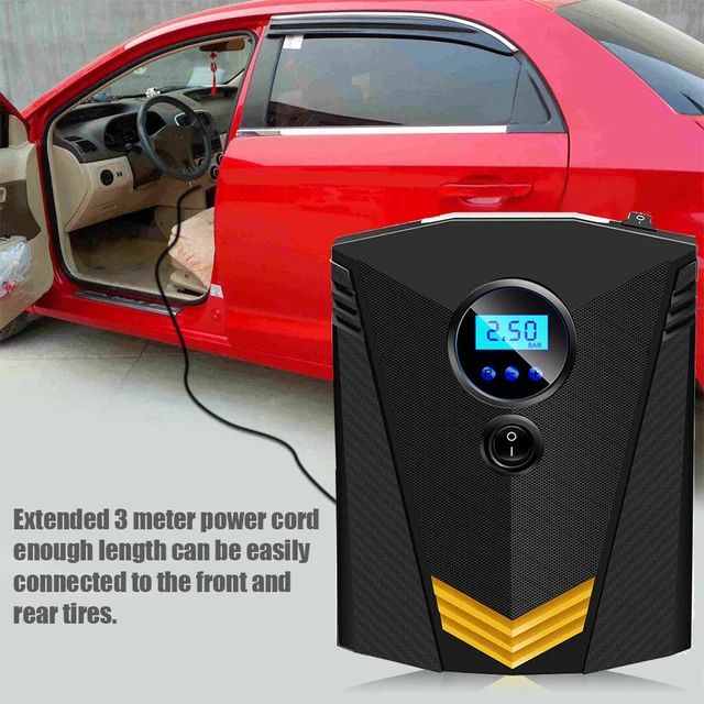 12V DC Air Compressor Tire Inflators Air Tire Pump 150 PSI With Emergency LED US
