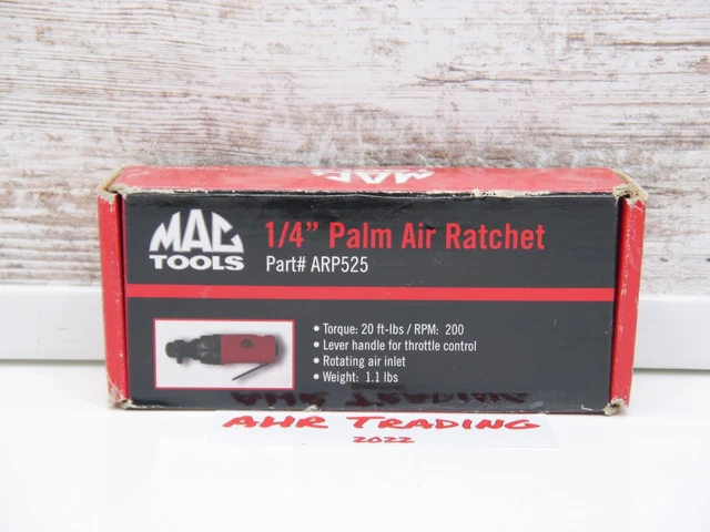 MAC Tools 1/4" Drive Palm Ratchet Air Pneumatic Composite  ♦ ARP525 ♦ Pro Series 12