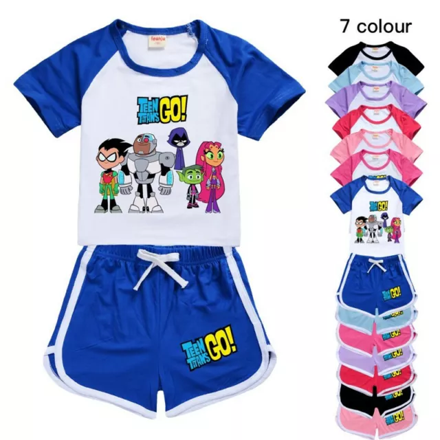Nuovo Youth Titan GO! Set pantaloncini stampati bambini t-shirt abbigliamento casual abbigliamento sportivo