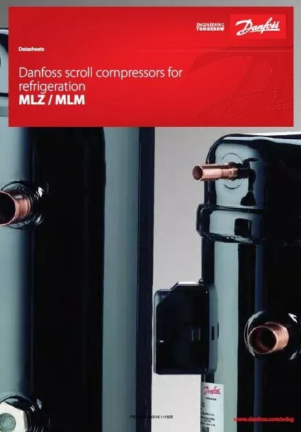 Danfoss Scroll  Refrigeration Compressor Model No. MLZ038