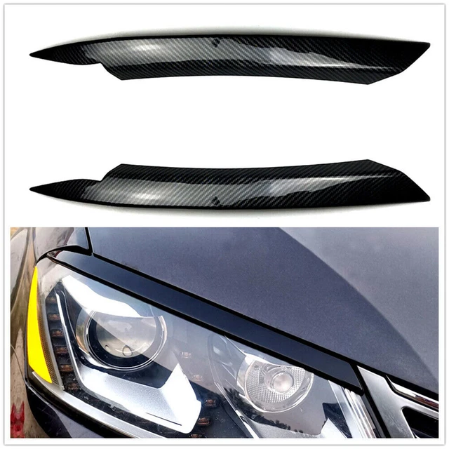Give Your Jetta MK6 A Meaner Look! Carbon Fiber Style Headlight Eyebrows (2010-2018)