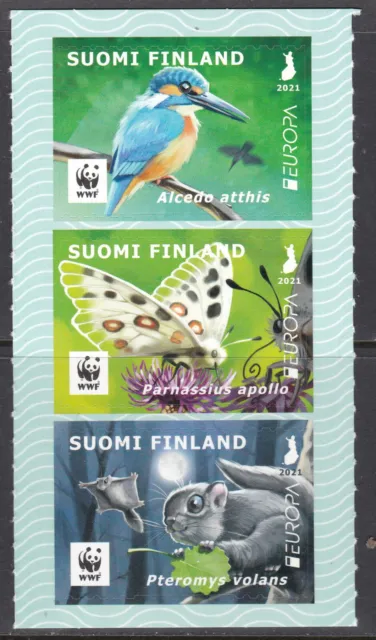 Finland, Fauna, WWF, Animals, Birds, Butterflies MNH / 2021